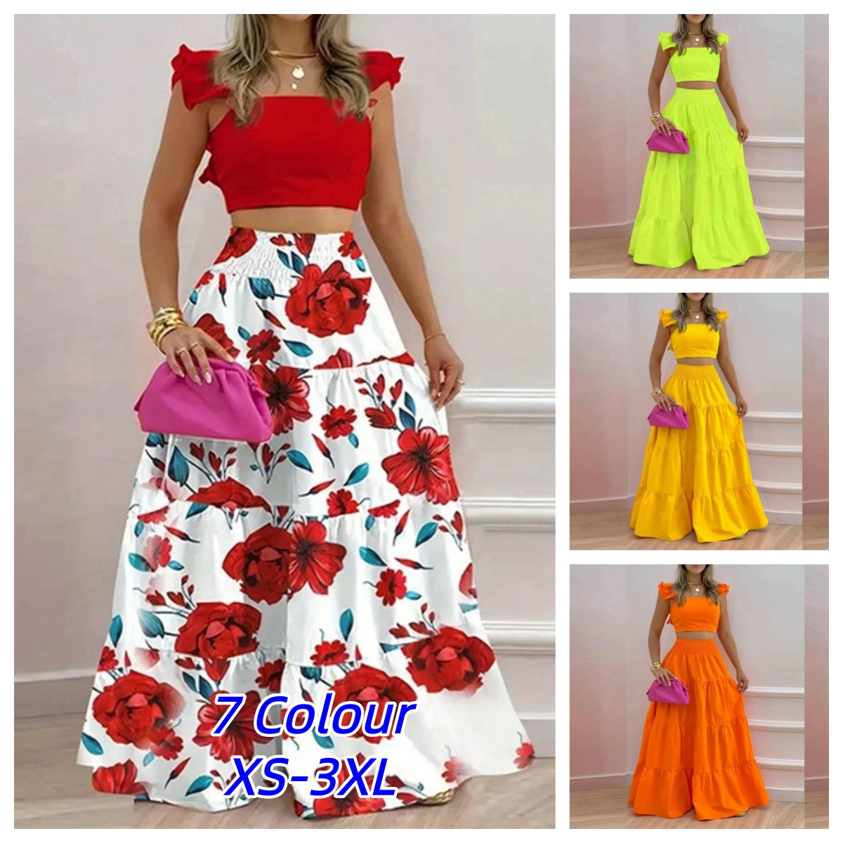 Women Formal Wear For Summer - Skirt Y2k Two Piece Set Womans