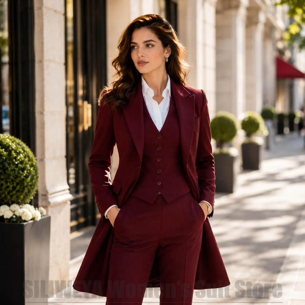 Women Formal Wear Blazers - Fashion Women 3 Piece Suit Elegant