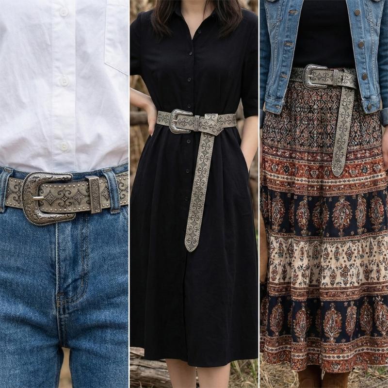 31BF Retro Western Pattern Riv - Women Formal Wear Western recension och pris