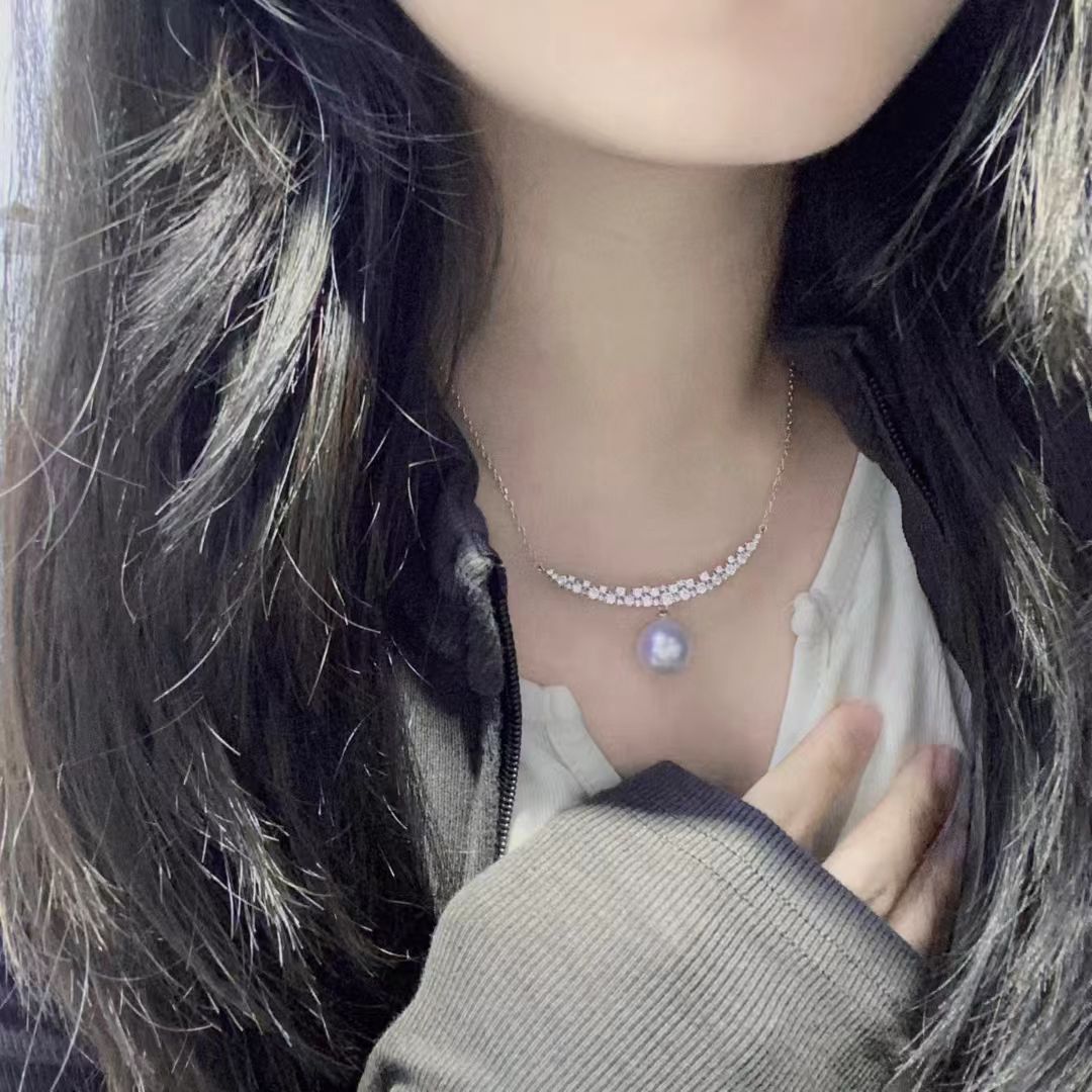 S925 Sterling Silver Necklace  - Pearl Necklace Set recension och pris