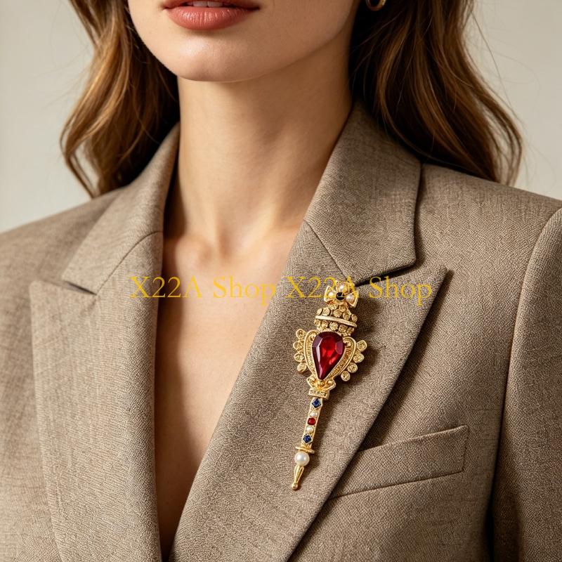 Unique Retro Magical Wand Broo - Formal Wear Jewelry For Women recension och pris