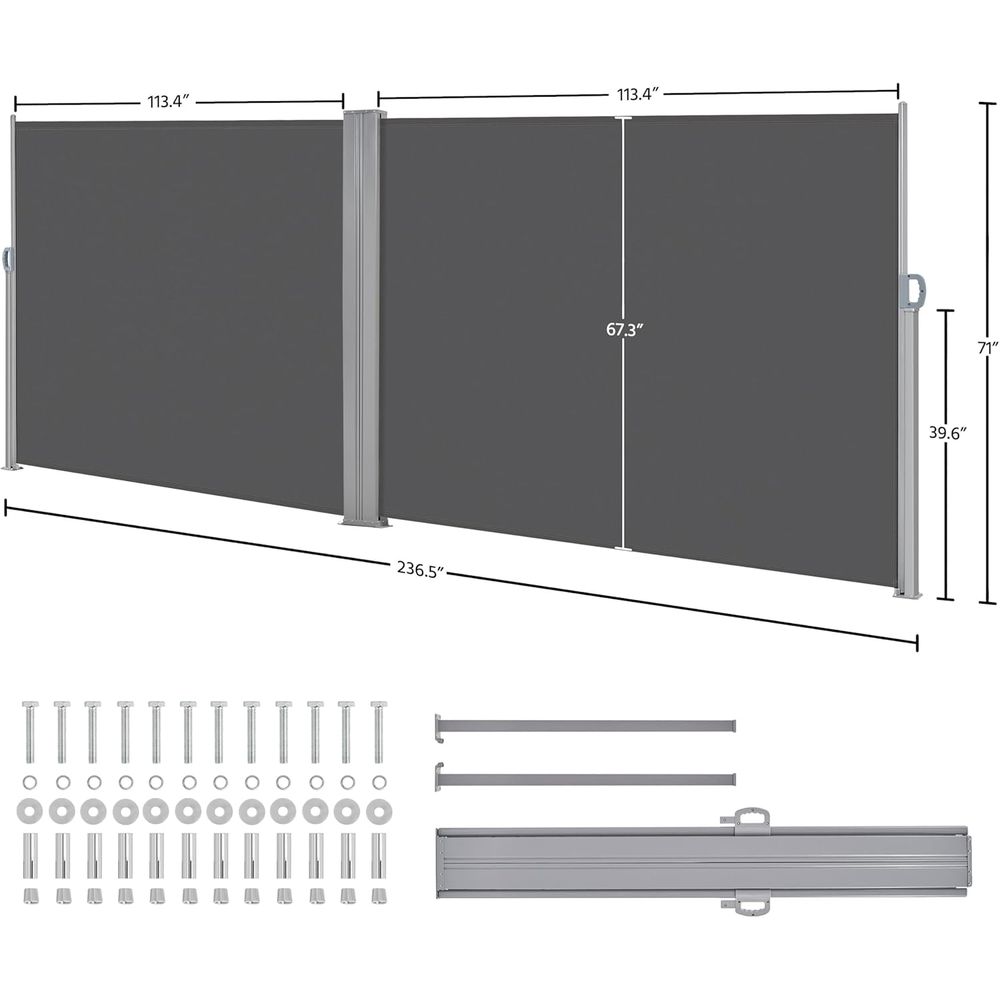 236x71in Double Retractable Si - K&G Women'S Formal Wear recension och pris