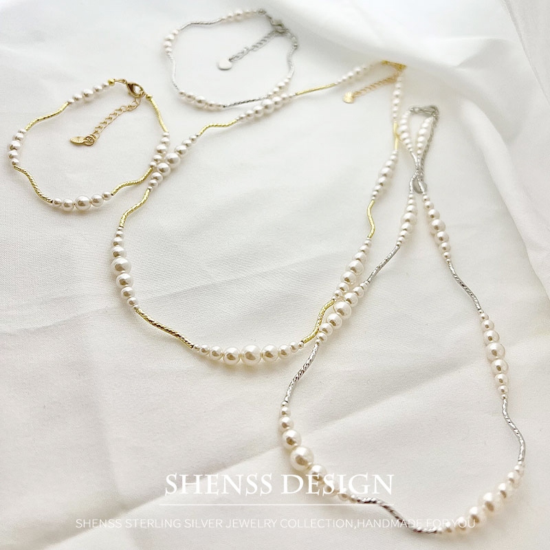 Imitation Pearl Short Necklace - Pearl Necklace Set recension och pris
