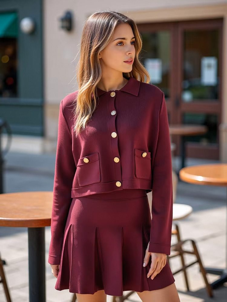 HH Elegant Women Knitted Red S - Women Formal Wear For Summer recension och pris