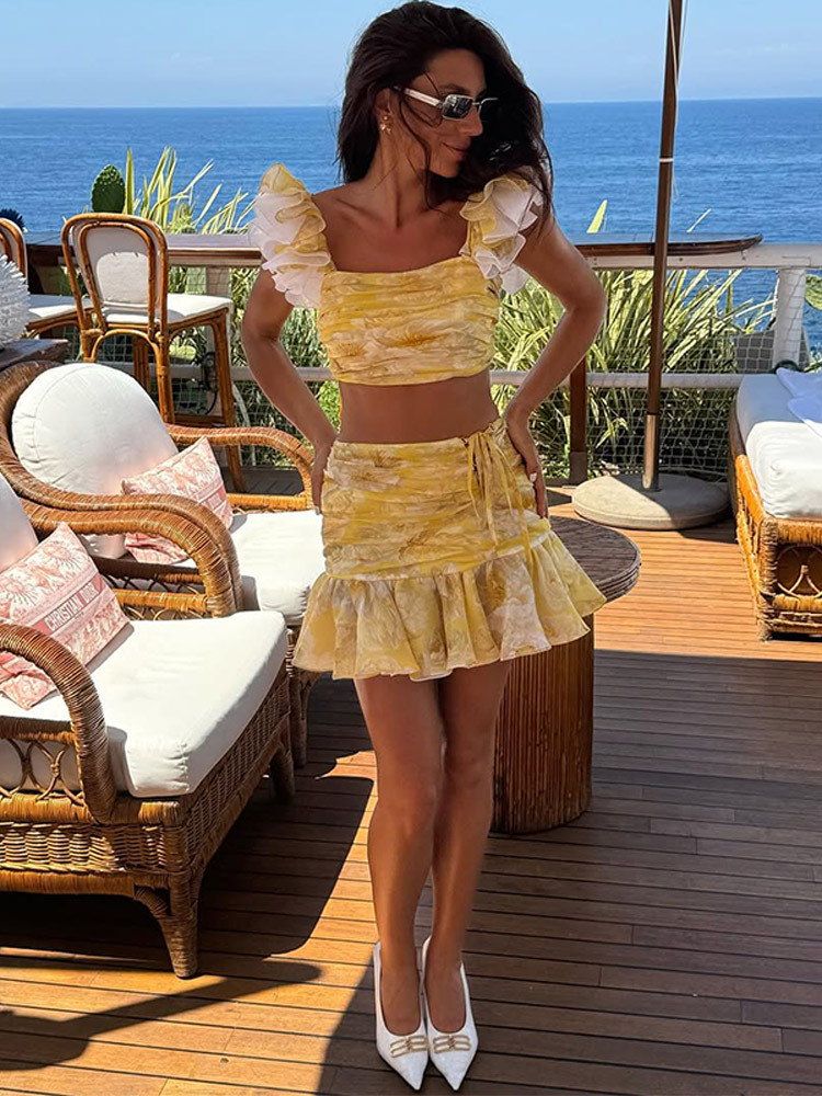 2025 New Pleated Short Top Spl - Women Formal Wear For Summer recension och pris