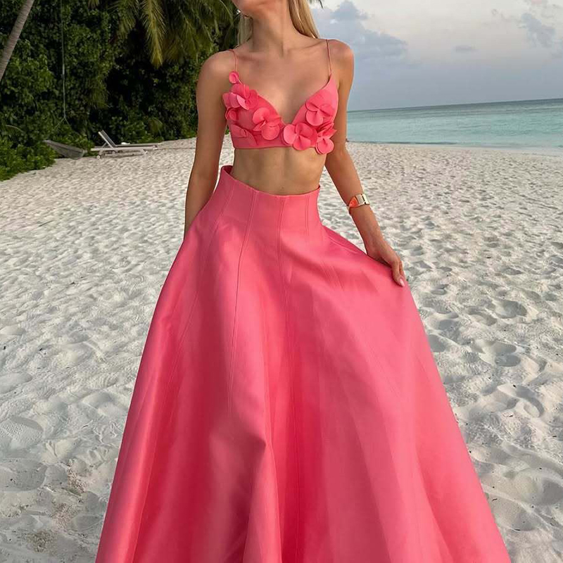 Elegant Decal Pleated Party Se - Women Formal Wear For Summer recension och pris