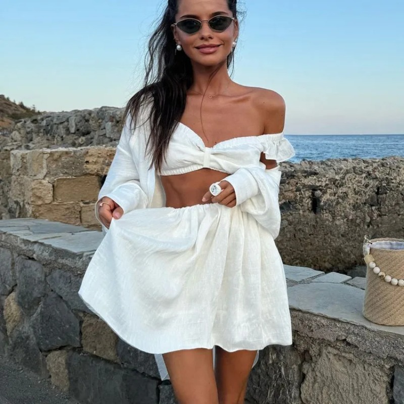 Tank Top Puffy Mini Skirt Two  - Women Formal Wear For Summer recension och pris