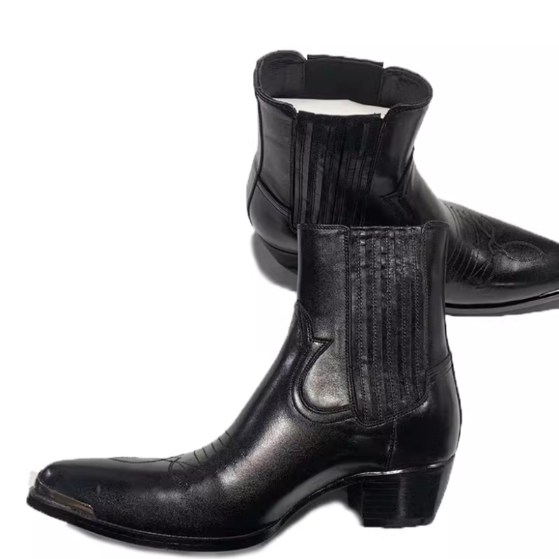 Men's Black Leather Western Ch - Women Formal Wear Western recension och pris