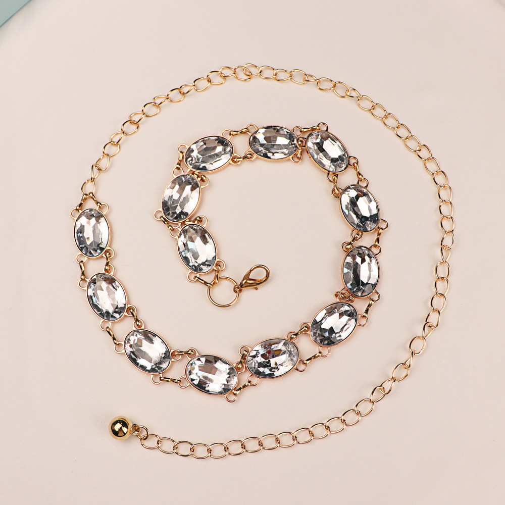 Chic Rhinestone Waist Chain Wo - Formal Wear Jewelry For Women recension och pris