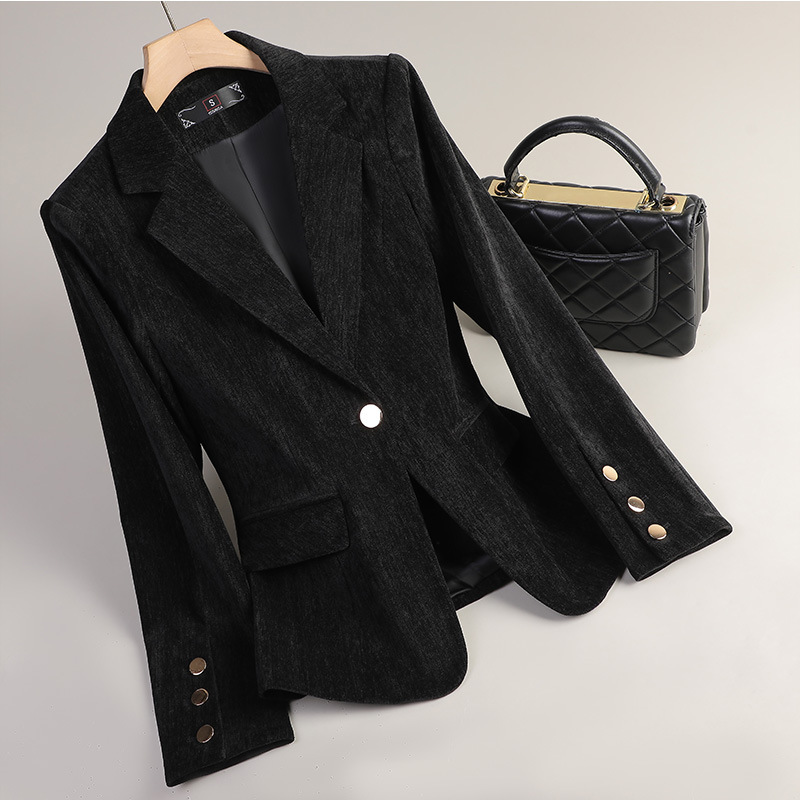 Yellow Gold Velvet Blazer Wome - Women Formal Wear Blazers recension och pris