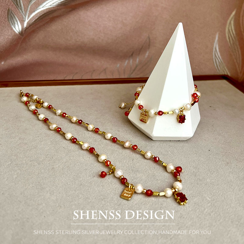 Natural 5-6mm Freshwater Pearl - Pearl Necklace Set recension och pris