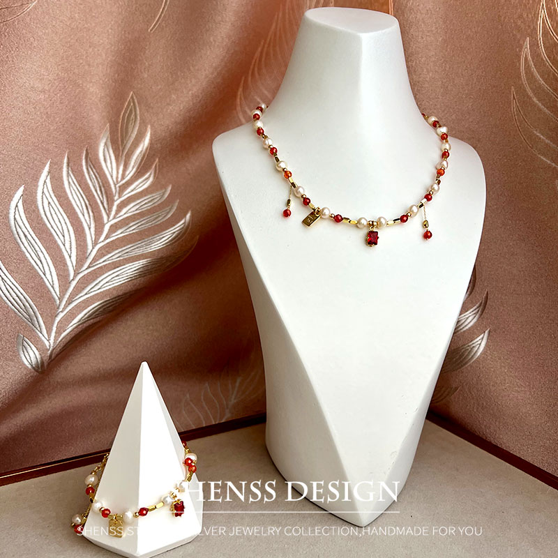 Natural 5-6mm Freshwater Pearl - Pearl Necklace Set recension och pris