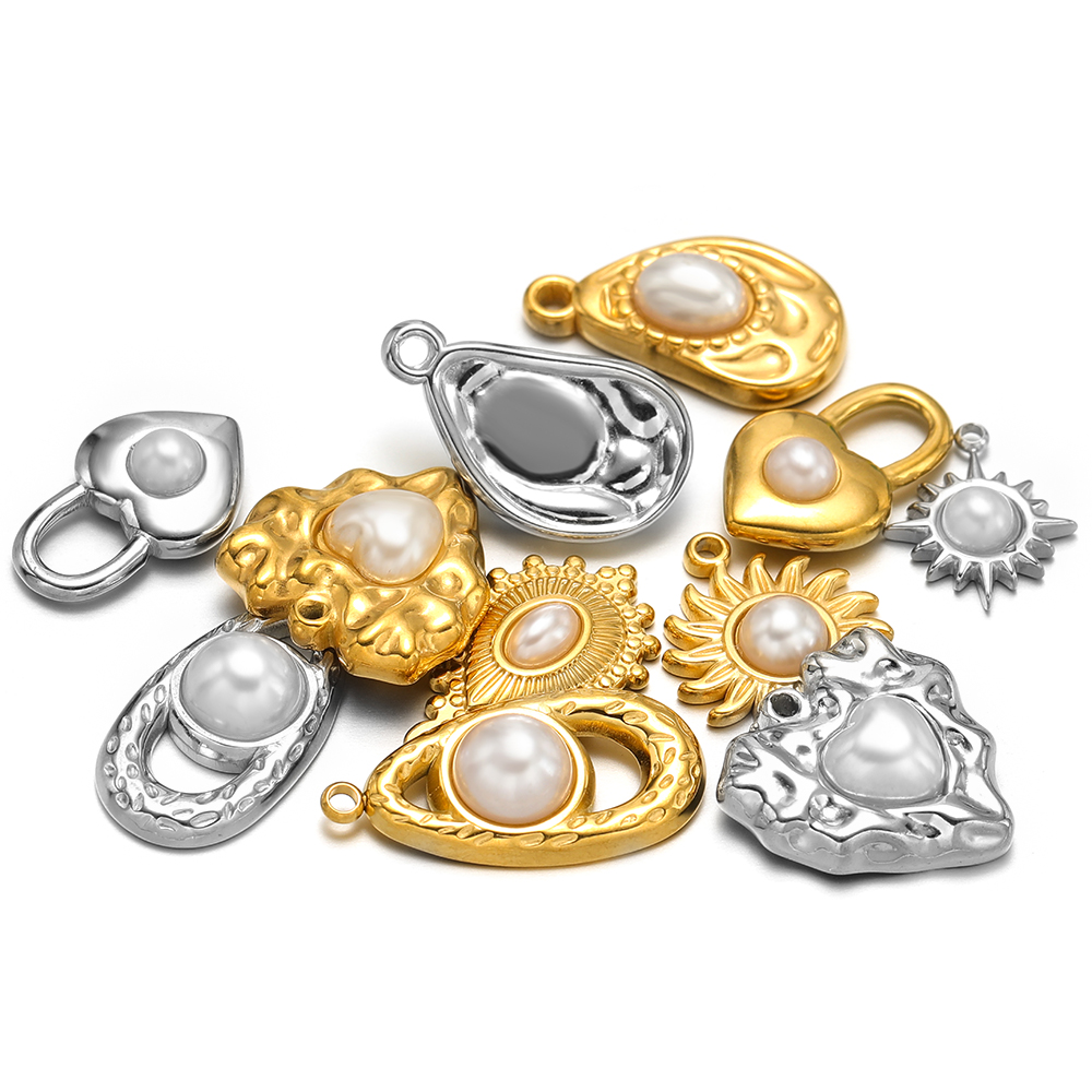 5pcs Stainless Steel Imitation - Pearl Necklace Set recension och pris