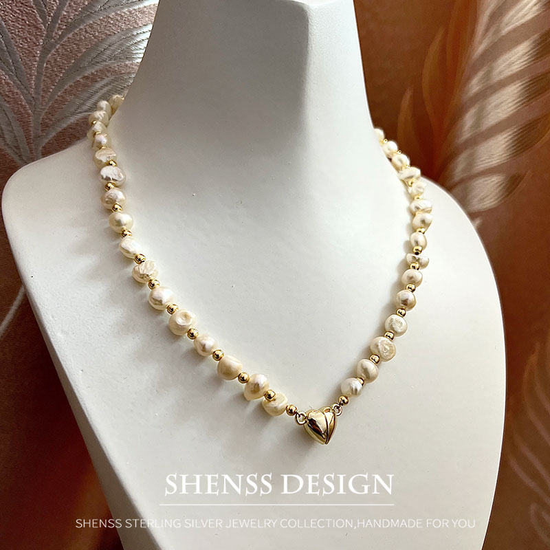 Natural Baroque 5-6mm Freshwat - Pearl Necklace Set recension och pris