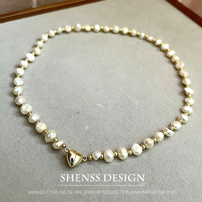 Natural Baroque 5-6mm Freshwat - Pearl Necklace Set recension och pris