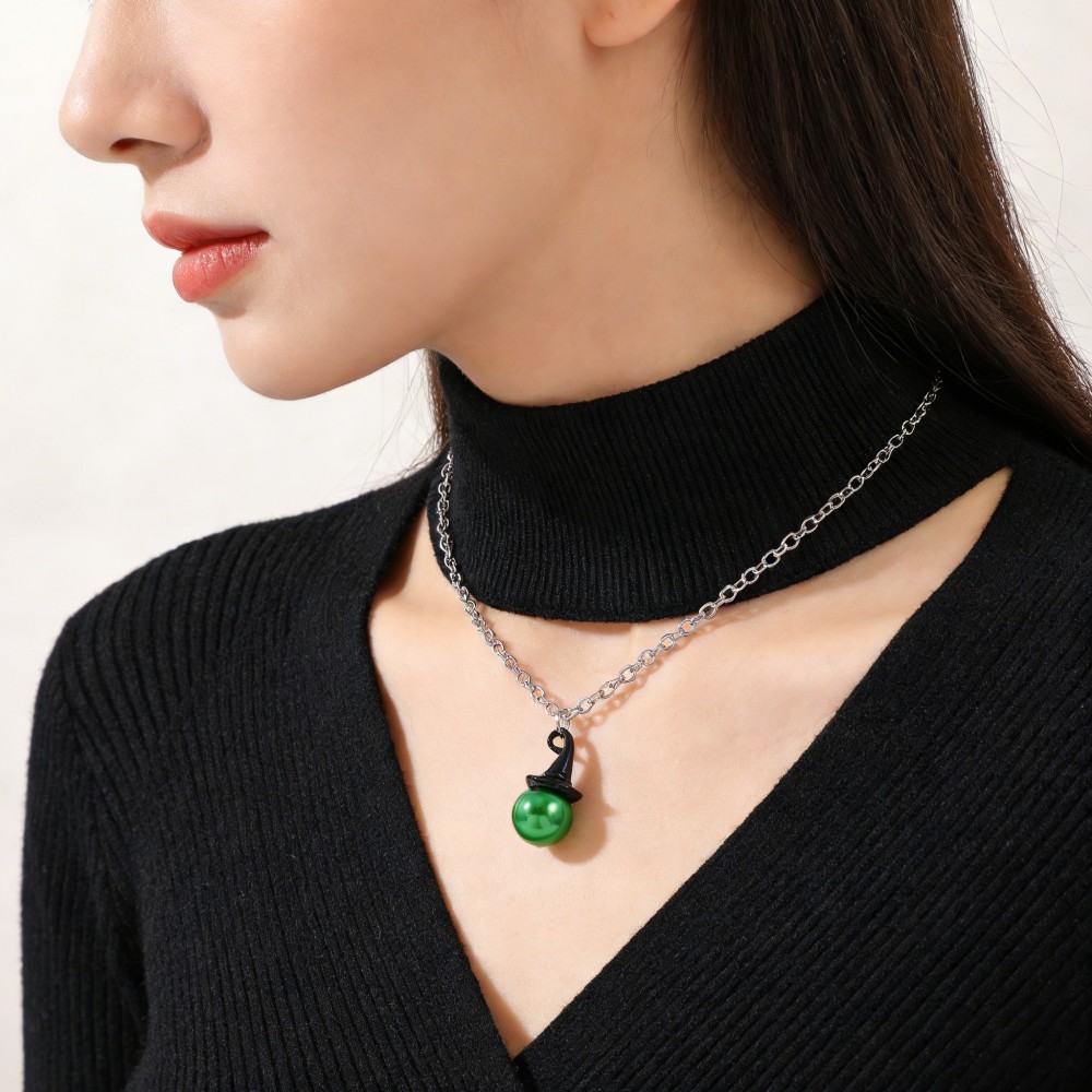 Wicked Inspired Witch Hat & Cr - Pearl Necklace Set recension och pris