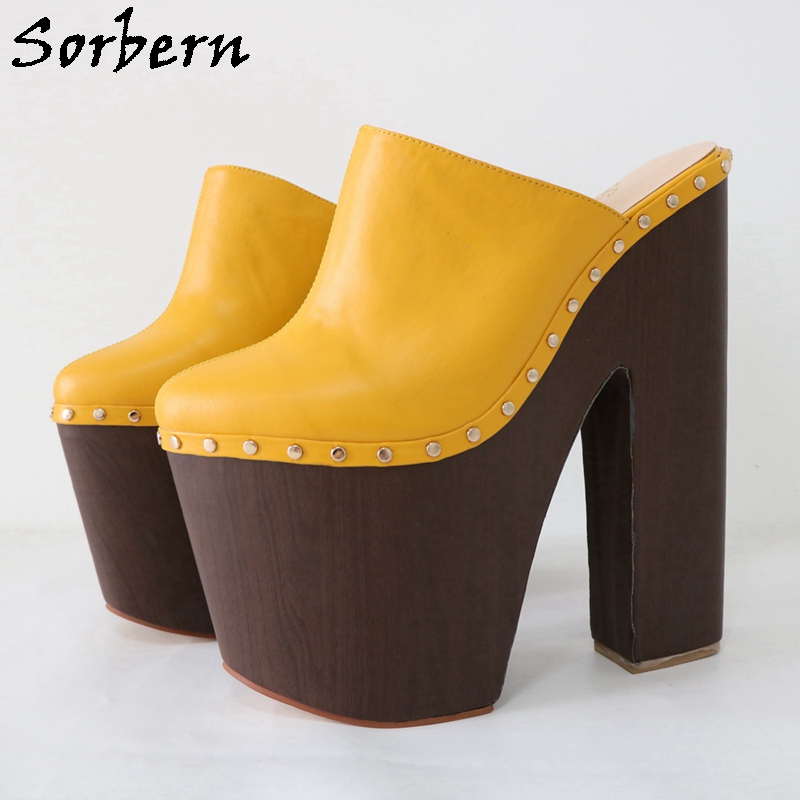 Sorbern Ginger Yellow Pump Sho - Pump Heel Block recension och pris