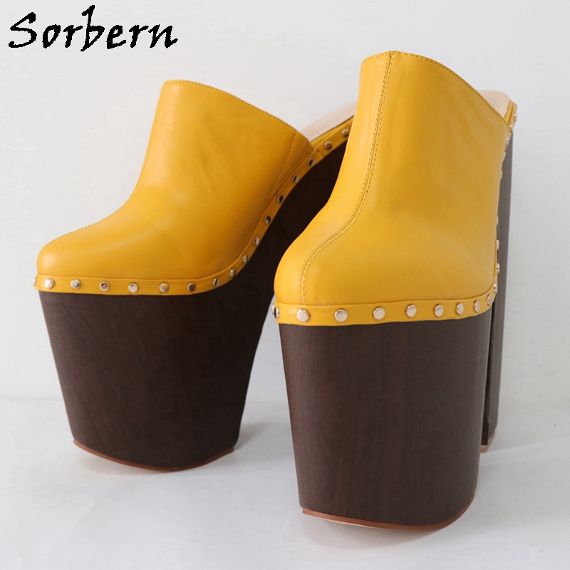 Sorbern Ginger Yellow Pump Sho - Pump Heel Block recension och pris