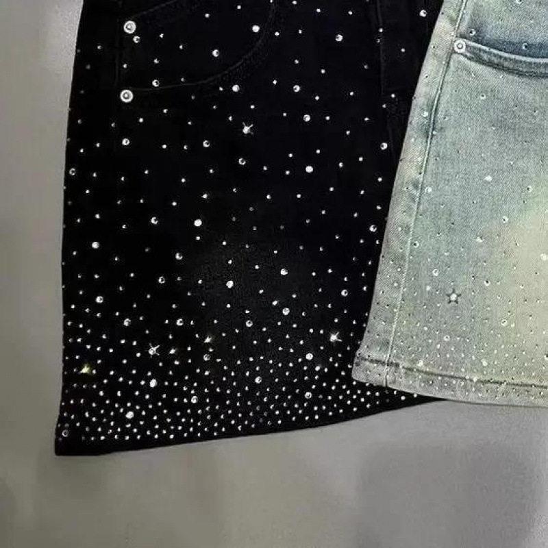 K 59702 Rhinestone Denim Skirt - K&G Women'S Formal Wear recension och pris