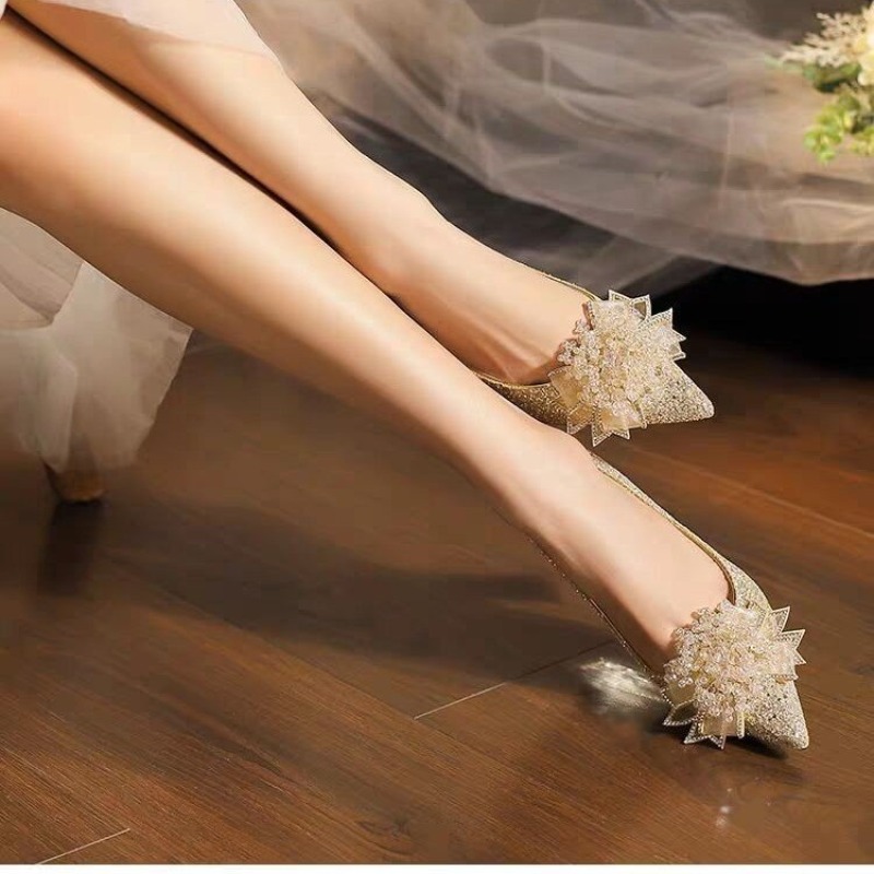 Rhinestone Flower Block Heel S - Pump Heel Block recension och pris