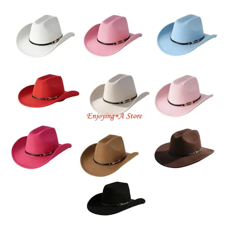 PXPB Roll Brims Cowboy Cap for - Women Formal Wear Western recension och pris