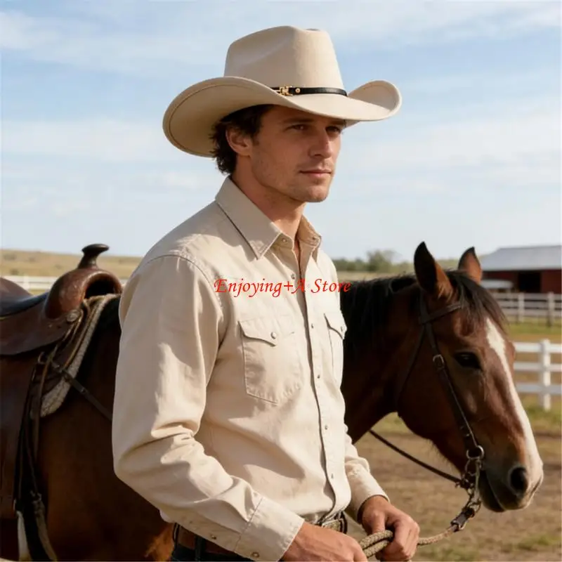 PXPB Roll Brims Cowboy Cap for - Women Formal Wear Western recension och pris