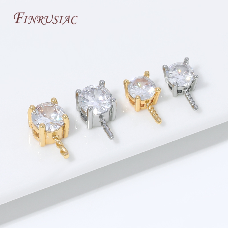 18K Gold Plated CZ Prong Set P - Pearl Necklace Set recension och pris