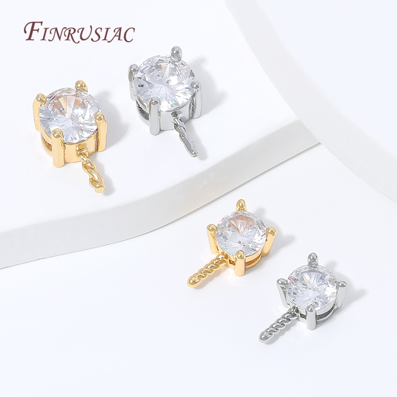 18K Gold Plated CZ Prong Set P - Pearl Necklace Set recension och pris